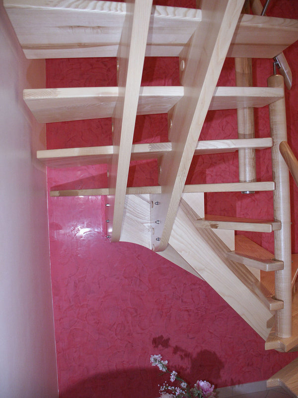 escalier double quart tournant double crémaillère
