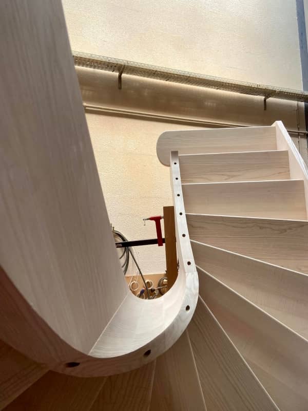 Escalier colimaçon en bois sur mesure